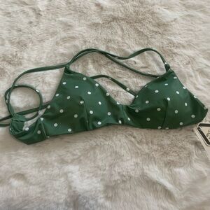 RVCA polka dot bikini top